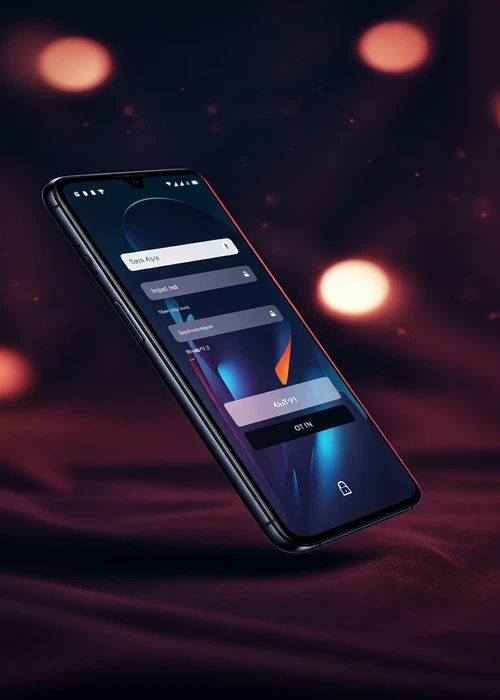 Gebruiksvriendelijke interface van de Nix Bet Casino mobiele app met opties voor biometrische login via vingerafdruk of Face ID op een smartphone scherm.
